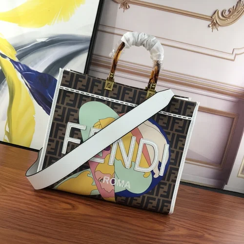 11 Fendi Large Tote Bag Women Luxury Canvas Leather Designer