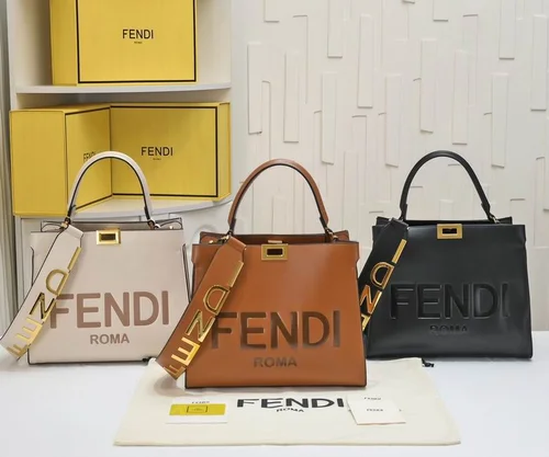 11 Fendi Large Tote Bag Women Luxury Canvas Leather Designer