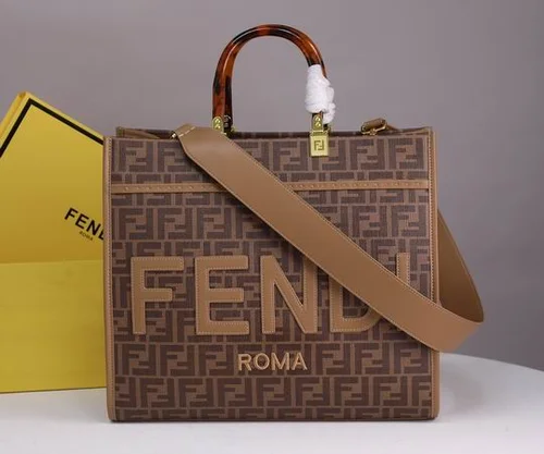 11 Fendi Large Tote Bag Women Luxury Canvas Leather Designer