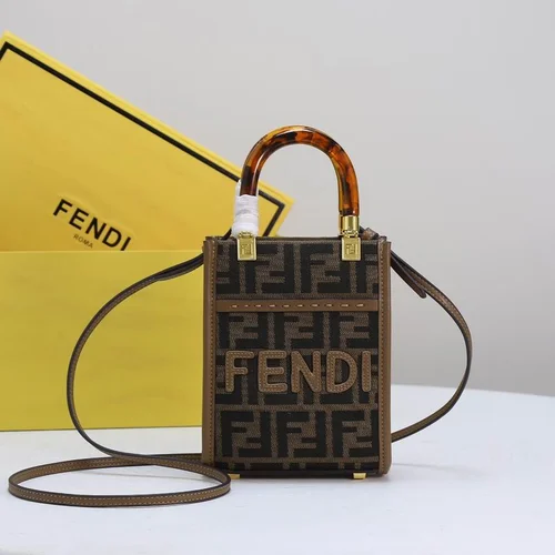 11 Fendi Large Tote Bag Women Luxury Canvas Leather Designer