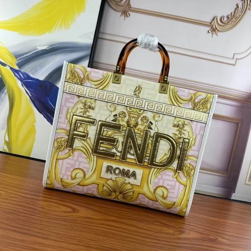 11 Fendi Large Tote Bag Women Luxury Canvas Leather Designer