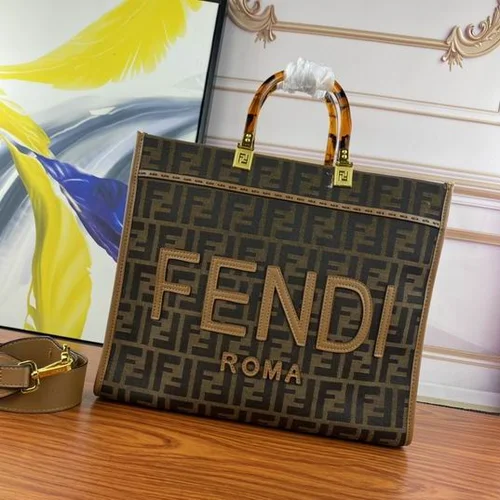 11 Fendi Large Tote Bag Women Luxury Canvas Leather Designer