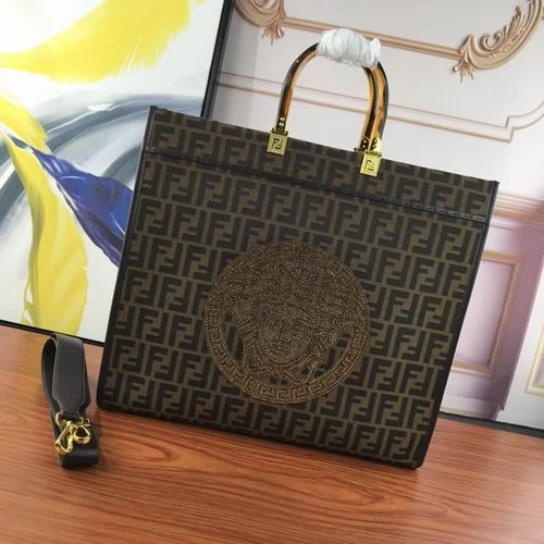 11 Fendi Large Tote Bag Women Luxury Canvas Leather Designer