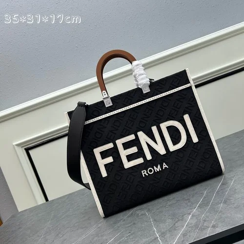 11 Fendi Large Tote Bag Women Luxury Canvas Leather Designer