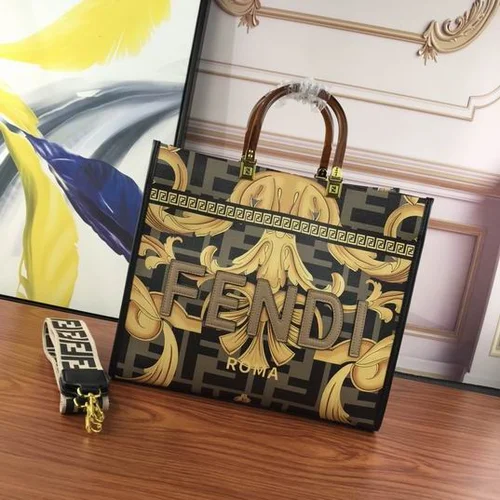 11 Fendi Large Tote Bag Women Luxury Canvas Leather Designer