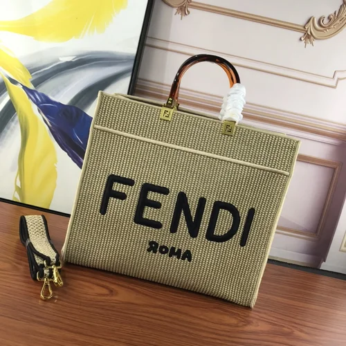 11 Fendi Large Tote Bag Women Luxury Canvas Leather Designer