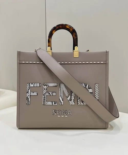 11 Fendi Large Tote Bag Women Luxury Canvas Leather Designer