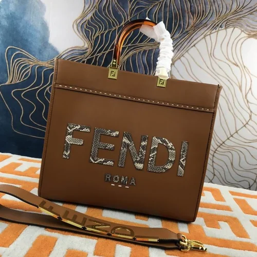 11 Fendi Large Tote Bag Women Luxury Canvas Leather Designer
