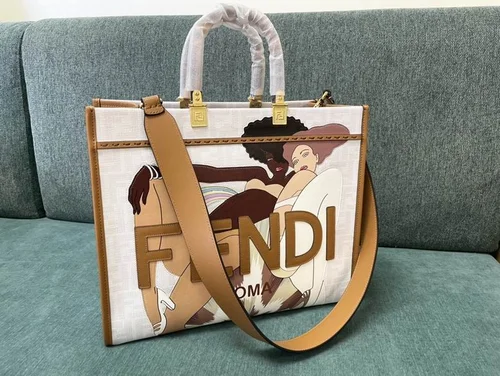 Fendi Original Large Tote Bag Authentic Canvas Luxury