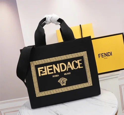 Fendi Original Large Tote Bag Authentic Canvas Luxury