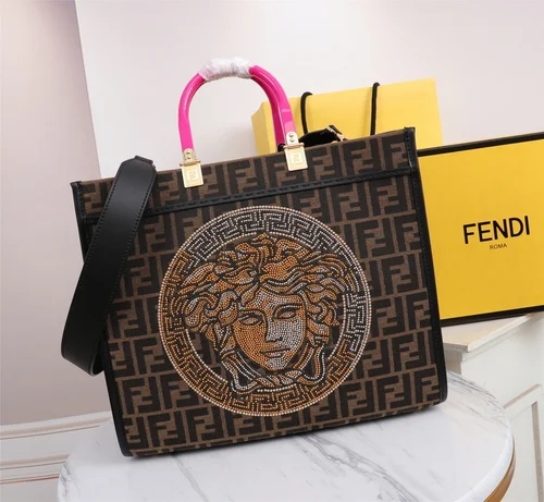 Fendi Original Large Tote Bag Authentic Canvas Luxury