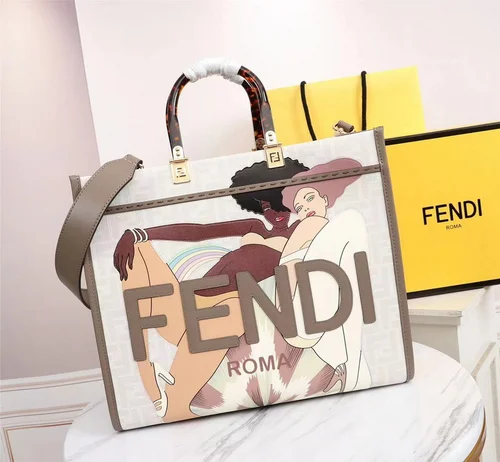 Fendi Original Large Tote Bag Authentic Canvas Luxury