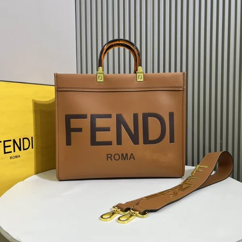 11 Fendi Large Tote Bag Women Luxury Canvas Leather Designer
