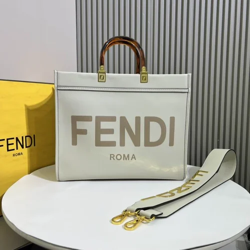 11 Fendi Large Tote Bag Women Luxury Canvas Leather Designer