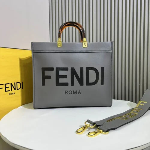 11 Fendi Large Tote Bag Women Luxury Canvas Leather Designer