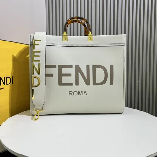 11 Fendi Large Tote Bag Women Luxury Canvas Leather Designer