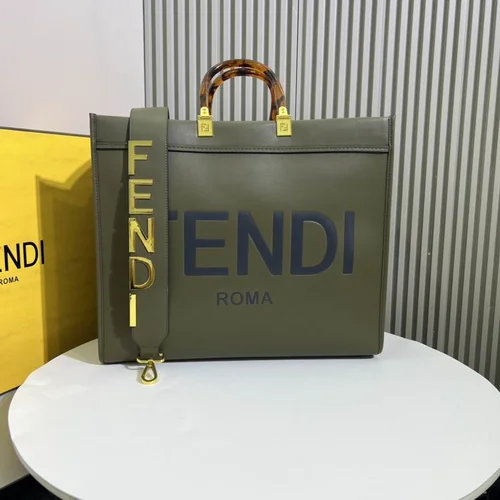 11 Fendi Large Tote Bag Women Luxury Canvas Leather Designer