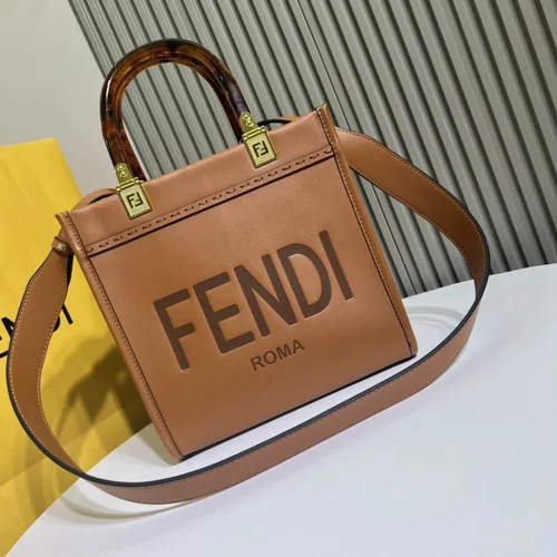 11 Fendi Large Tote Bag Women Luxury Canvas Leather Designer