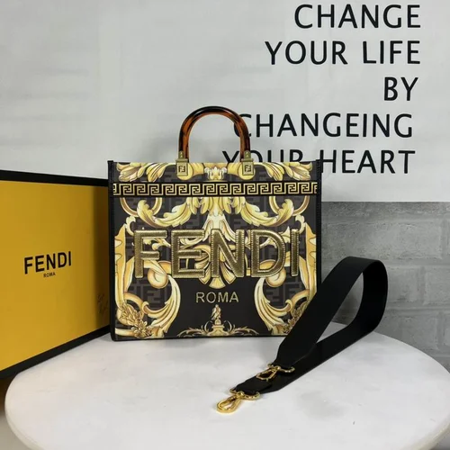 11 Fendi Large Tote Bag Women Luxury Canvas Leather Designer