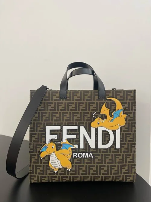 Fendi Original Large Tote Bag Authentic Canvas Luxury