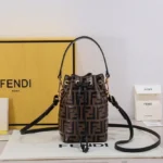 11 Fendi Bucket Bag Small Drawstring Women Luxury FF Canvas