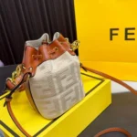 11 Fendi Bucket Bag Small Drawstring Women Luxury FF Canvas