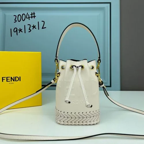 11 Fendi Bucket Bag Small Drawstring Women Luxury FF Canvas