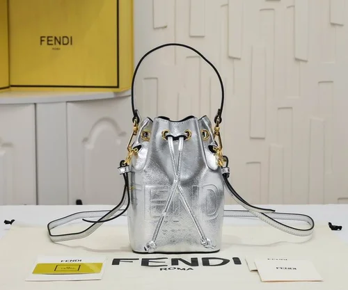 11 Fendi Bucket Bag Small Drawstring Women Luxury FF Canvas