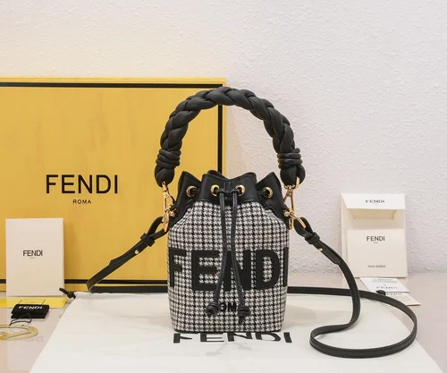 11 Fendi Bucket Bag Small Drawstring Women Luxury FF Canvas