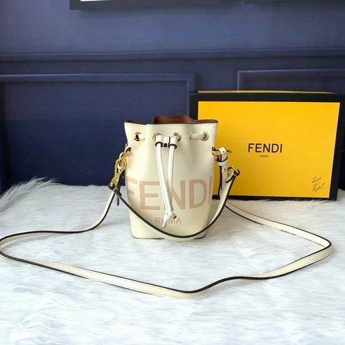 11 Fendi Bucket Bag Small Drawstring Women Luxury FF Canvas