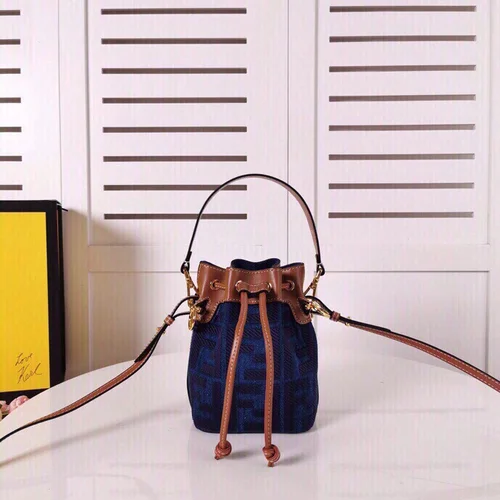 11 Fendi Bucket Bag Small Drawstring Women Luxury FF Canvas