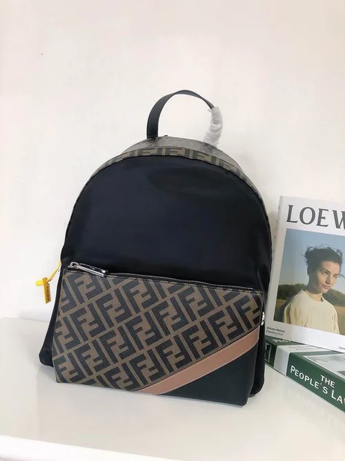 11 Fendi Backpack Large Women Men Luxury FF Logo Canvas
