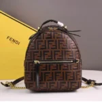 11 Fendi Backpack Large Women Men Luxury FF Logo Canvas