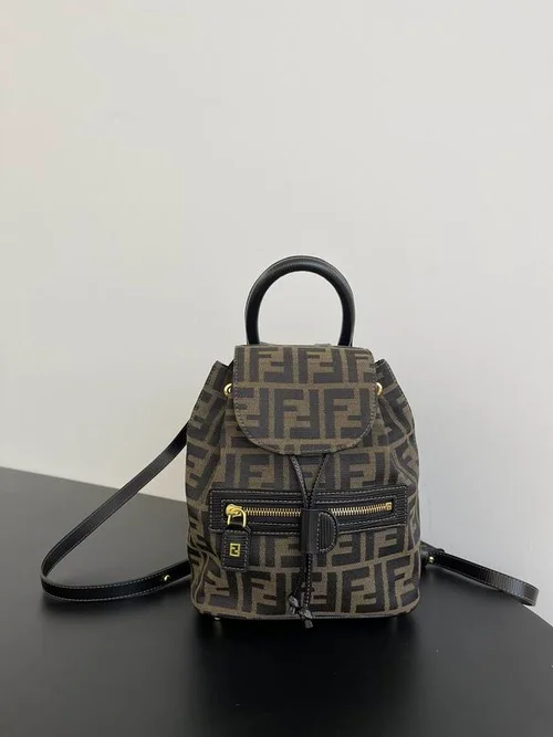 Fendi Original Backpack Large Authentic FF Canvas Luxury