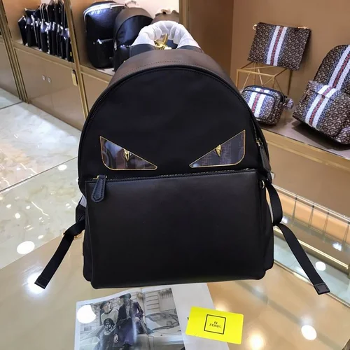 11 Fendi Backpack Large Women Men Luxury FF Logo Canvas