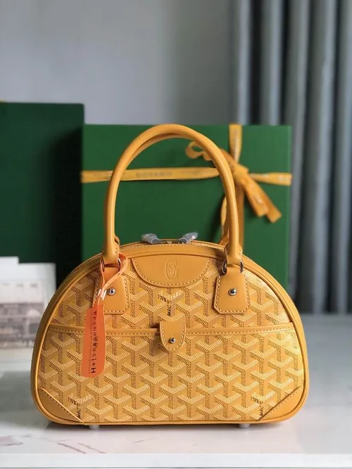 Goyard Bowling Bag Medium Women Luxury Coated Canvas