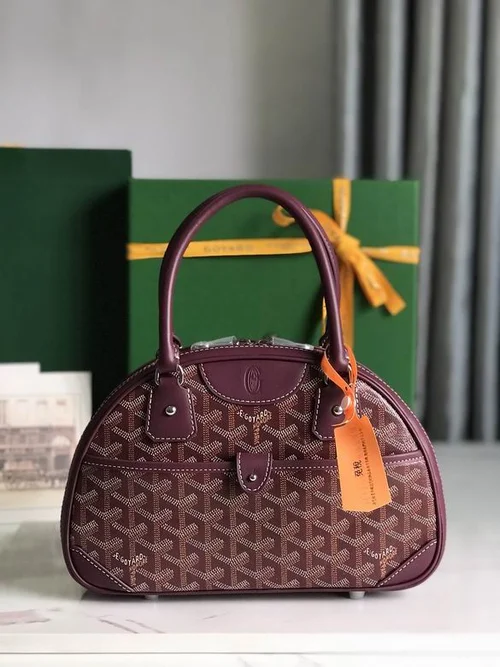 Goyard Bowling Bag Medium Women Luxury Coated Canvas