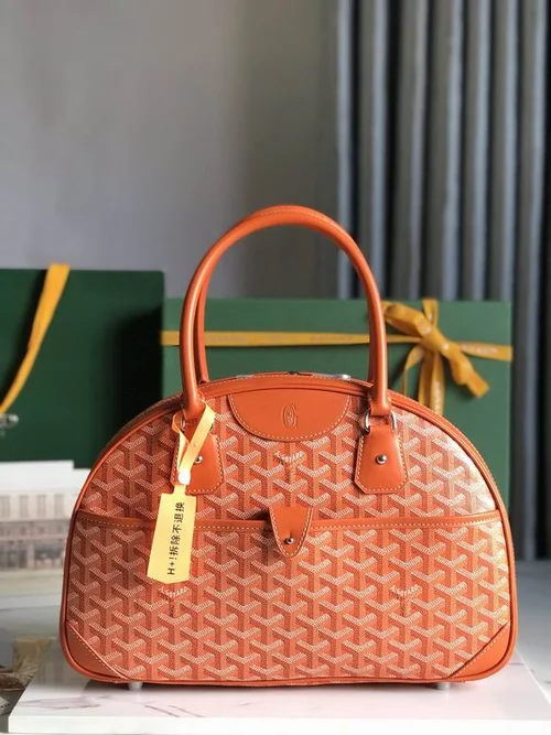 Goyard Bowling Bag Medium Women Luxury Coated Canvas