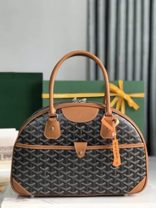Goyard Bowling Bag Medium Women Luxury Coated Canvas