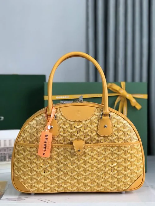 Goyard Bowling Bag Medium Women Luxury Coated Canvas