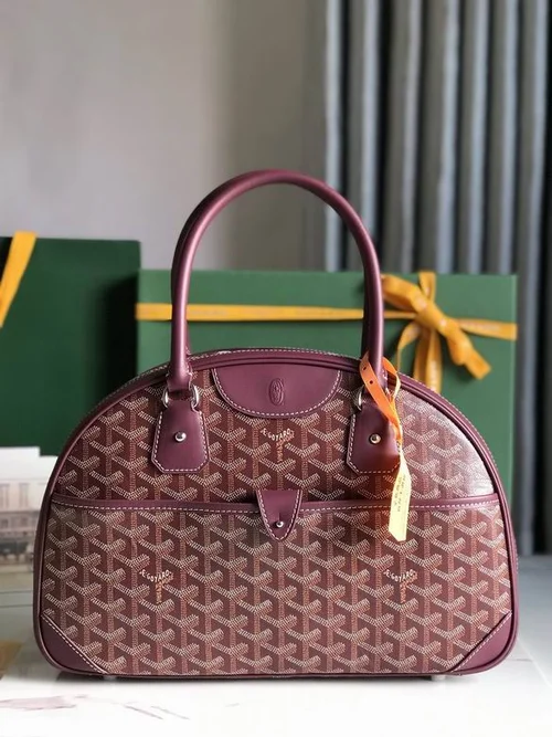 Goyard Bowling Bag Medium Women Luxury Coated Canvas