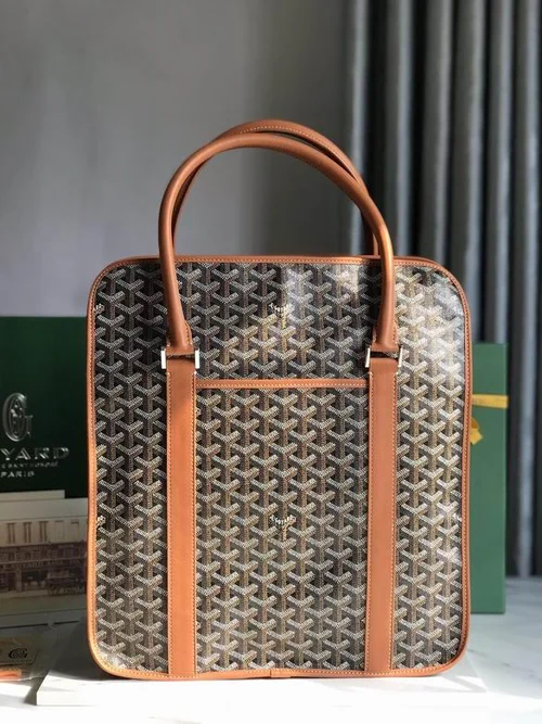 Goyard Original Briefcase Men Authentic Coated Canvas Luxury
