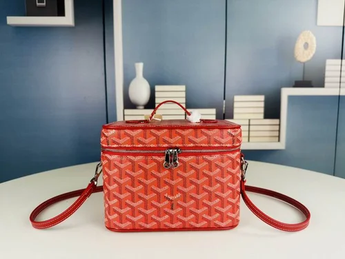 Goyard Makeup Cosmetic Pouch Women Luxury Coated Canvas