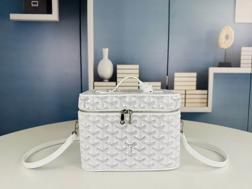 Goyard Makeup Cosmetic Pouch Women Luxury Coated Canvas