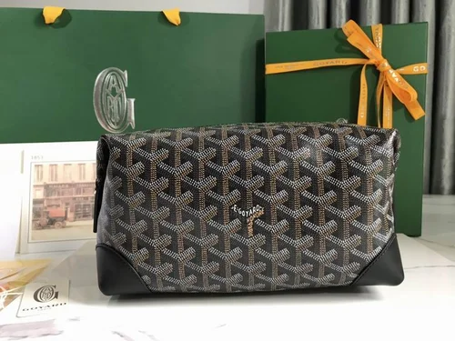 Goyard Makeup Cosmetic Pouch Women Luxury Coated Canvas