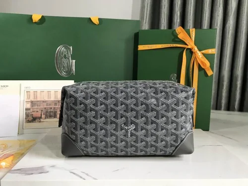 Goyard Makeup Cosmetic Pouch Women Luxury Coated Canvas