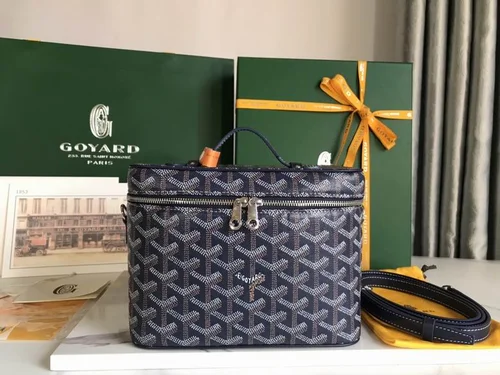 Goyard Makeup Cosmetic Pouch Women Luxury Coated Canvas