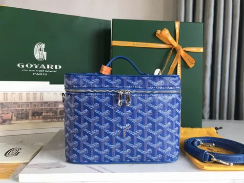 Goyard Makeup Cosmetic Pouch Women Luxury Coated Canvas
