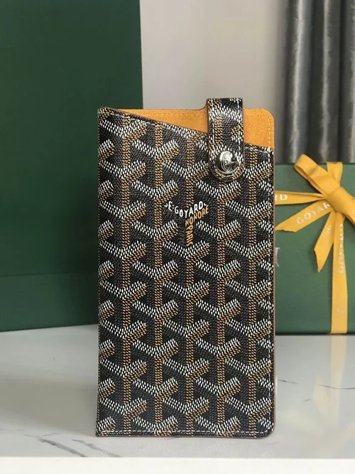 Goyard Original Cell Phone Bag Authentic Mini Coated Canvas