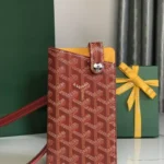 Goyard Original Cell Phone Bag Authentic Mini Coated Canvas